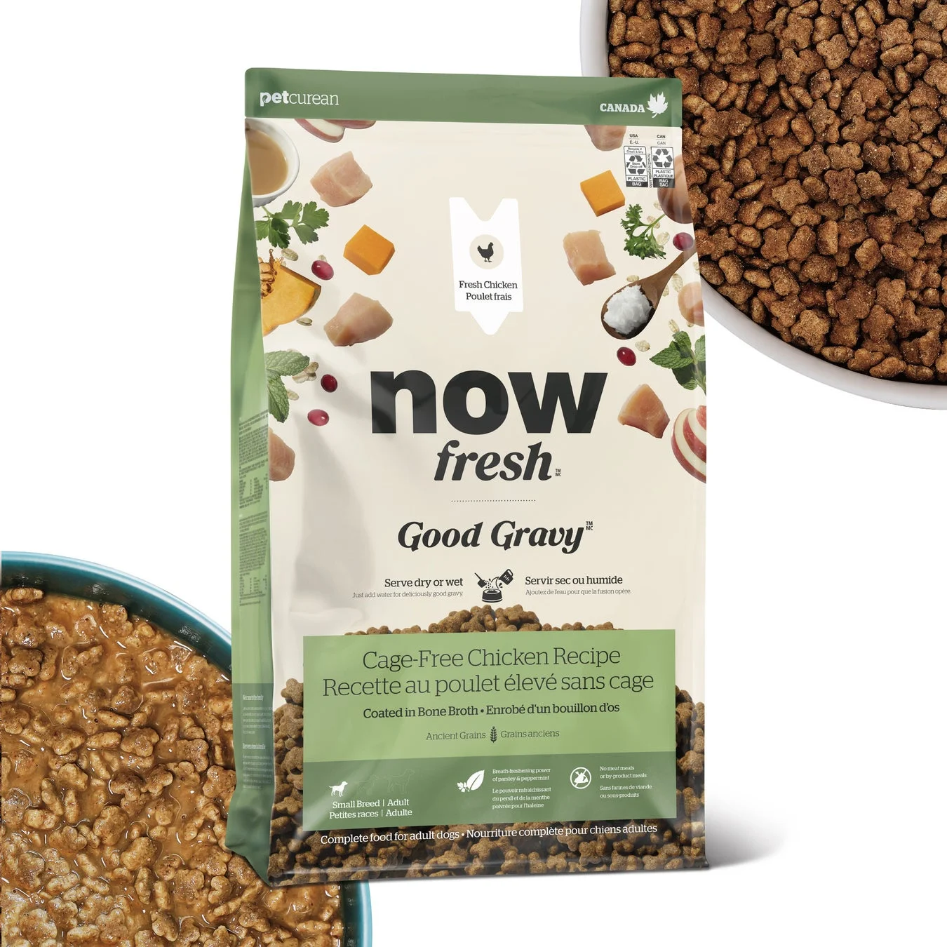 NOW FRESH Good Gravyのパッケージとフード