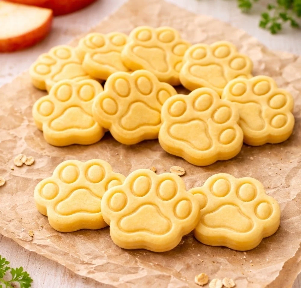 クッキー、足跡、犬のおやつ、ペットフード