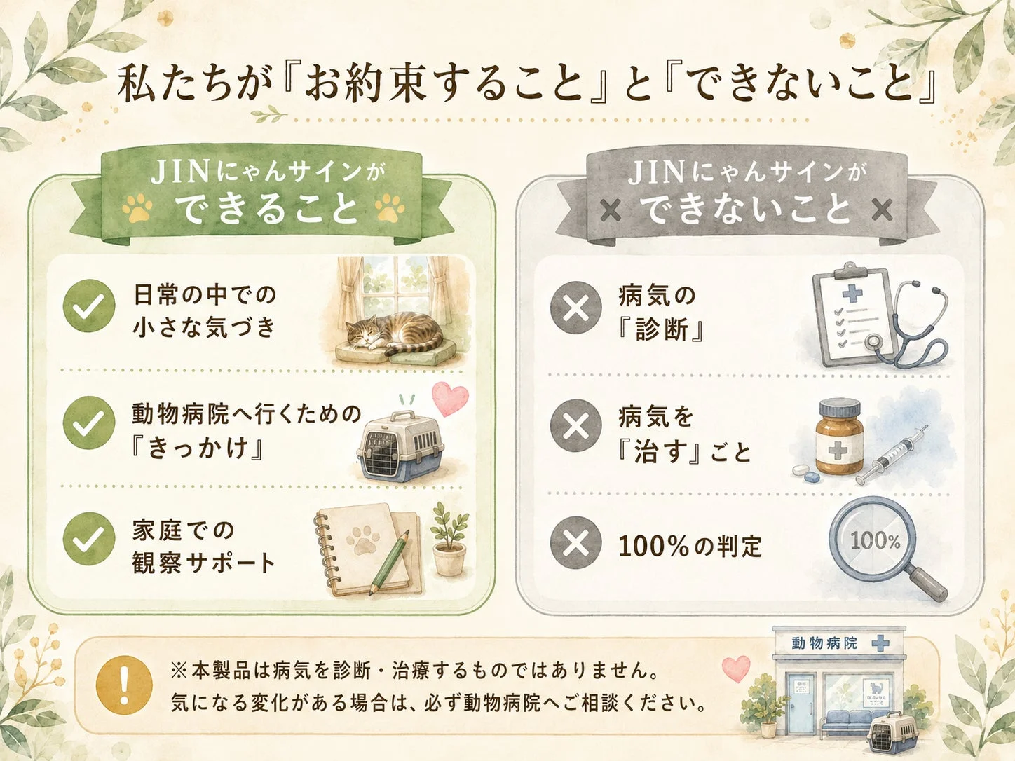 私たちが『お約束すること』と『できないこと』