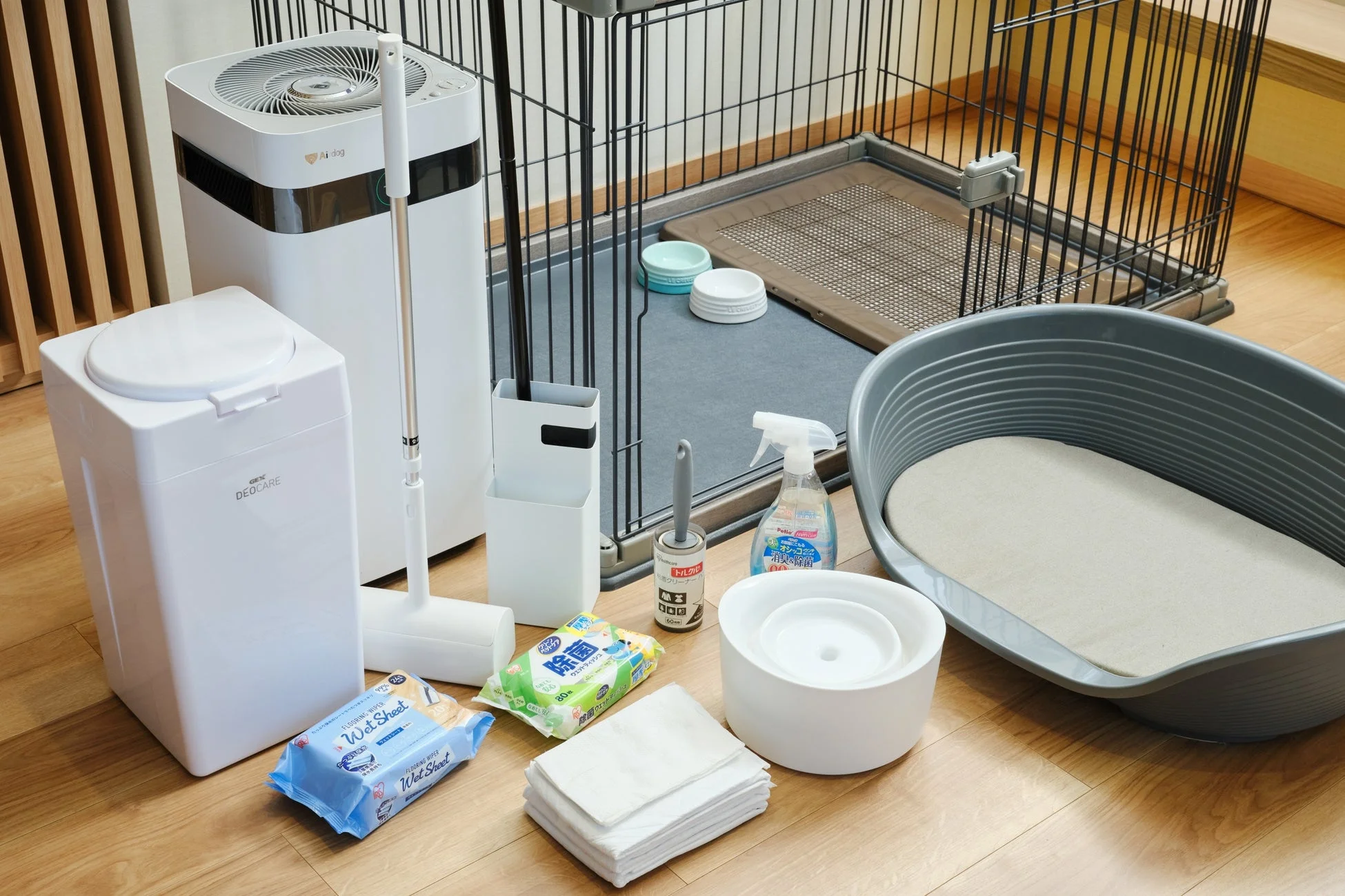 ペット用品と清掃用品