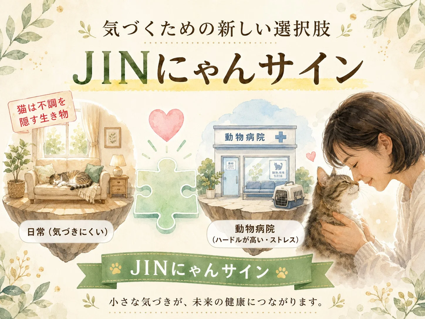 気づくための新しい選択肢 JINにゃんサイン