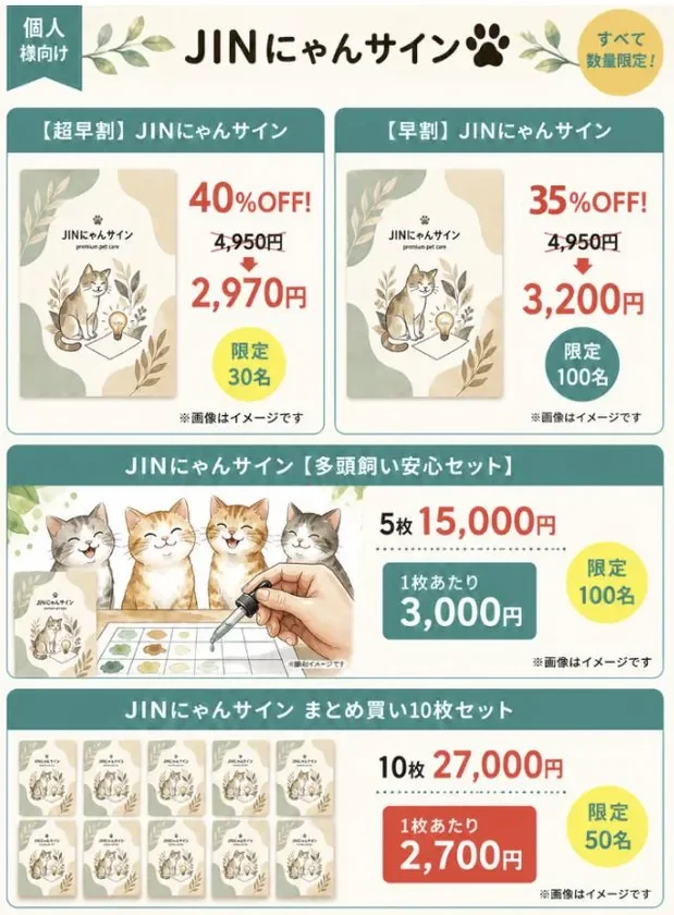 CAMPFIREでは、超早割、早割、多頭飼い安心セット、まとめ買いセットなど、複数のリターンをご用意しています。