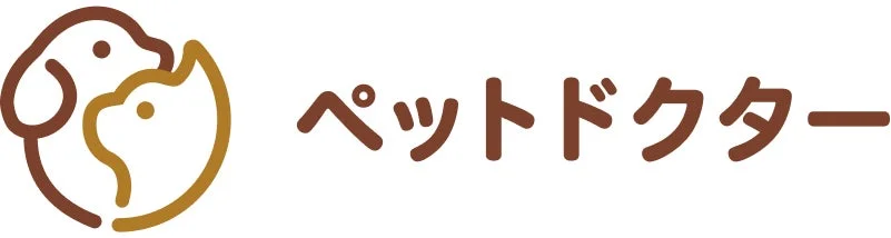 「ペットドクター」という文字と、犬と猫が一体となったような可愛らしいロゴマークがデザインされた画像です。動物病院やペット関連サービスを連想させます。
