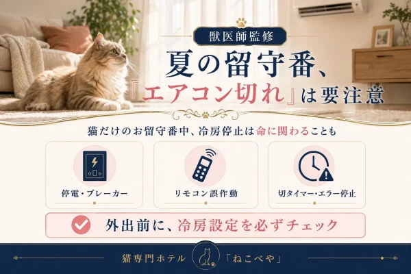 夏の猫のお留守番、エアコンがまさかの停止！？獣医師監修の安心対策で、愛猫と快適な夏を過ごそう！