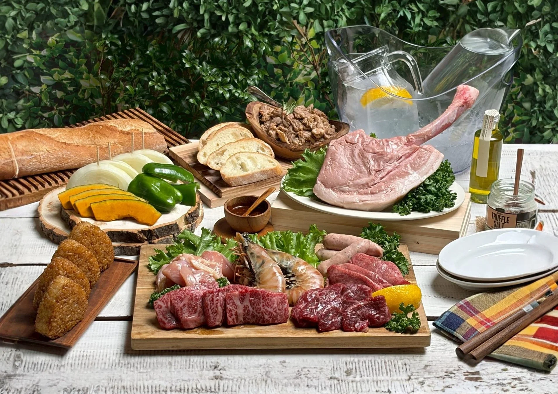 豪華なBBQの食材