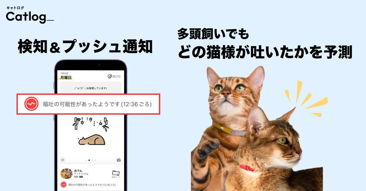 Catlog嘔吐検知と多頭飼い予測