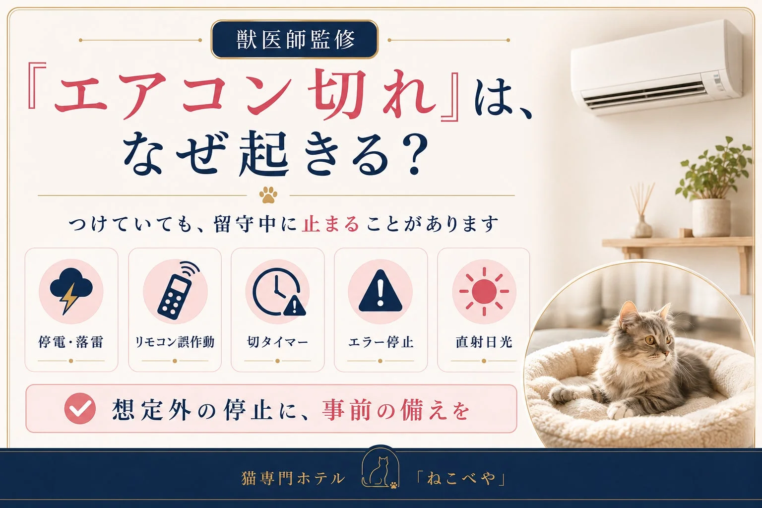 獣医師監修『エアコン切れ』は、なぜ起きる？