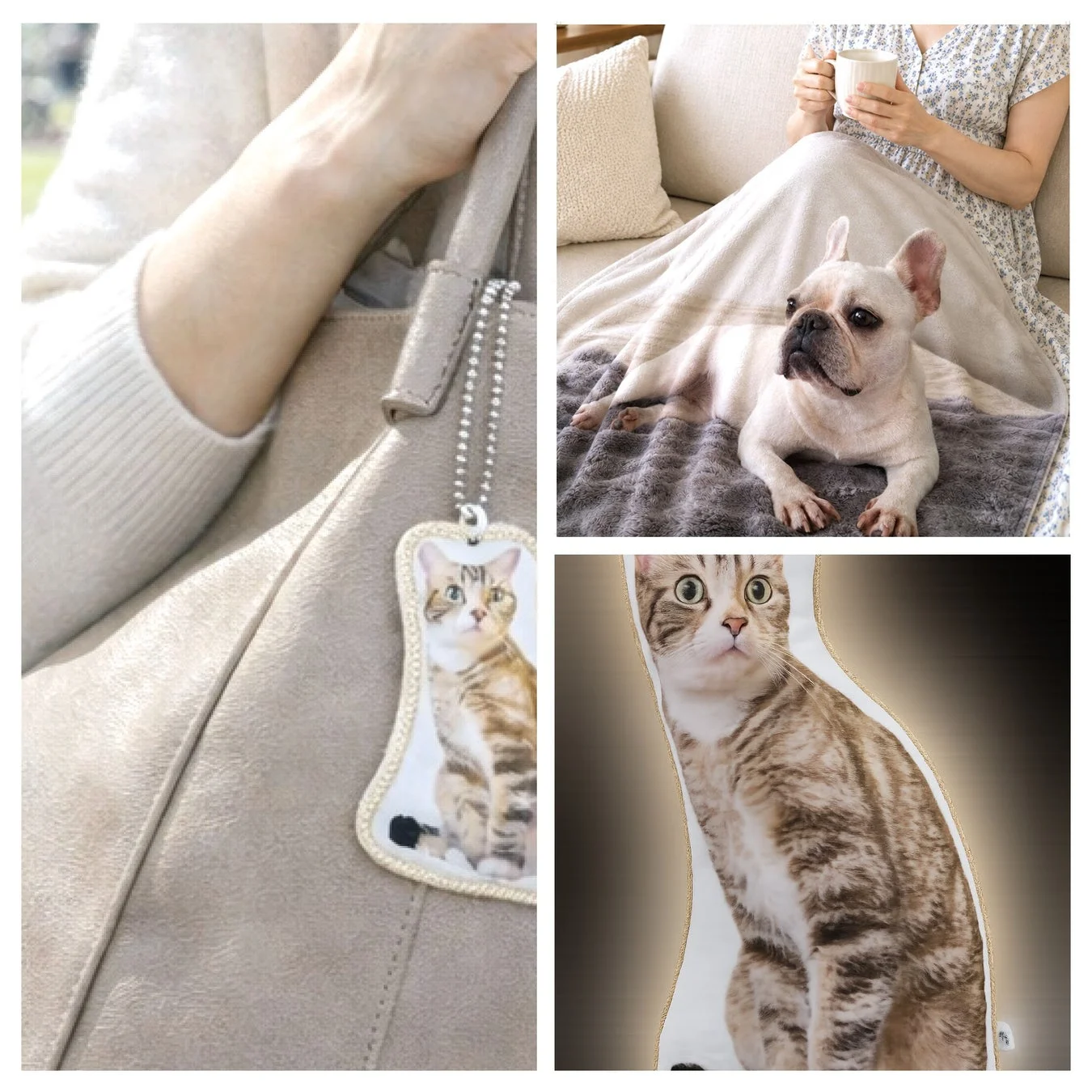 オリジナルグッズのイメージ、チャームやクッション