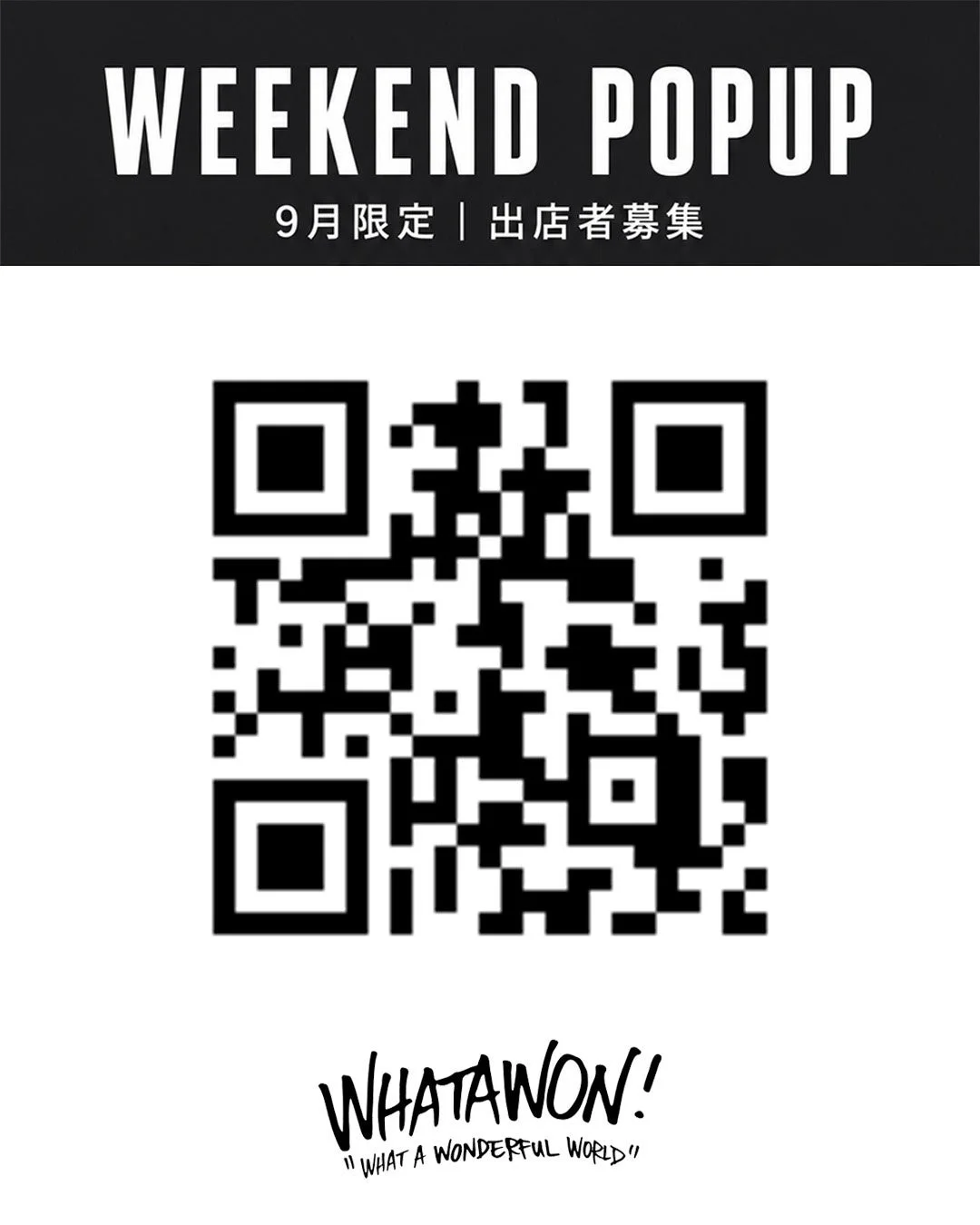 WHATAWON WEEKEND POPUP
