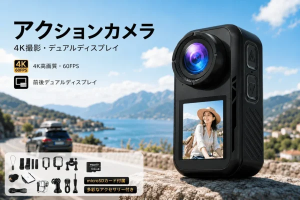 66gの超軽量アクションカメラで、旅の思い出をもっと自由に！4K/60fps＆マグネット着脱でVlogもラクラク