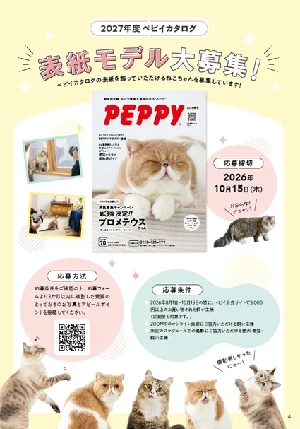 2027年度PEPPYカタログ表紙モデル募集