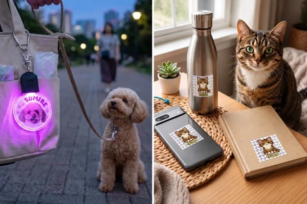 スマホ写真で愛犬・愛猫がグッズに大変身！「オリジナルペットシール・キーホルダー」で毎日をもっと楽しく！