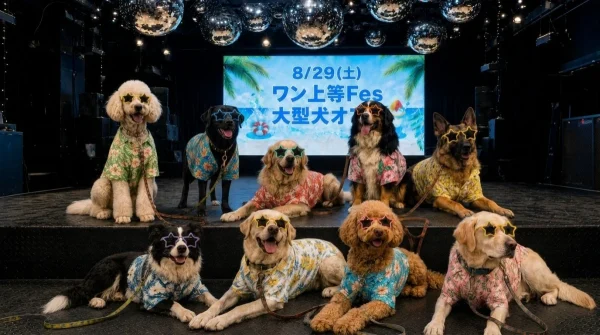 猛暑を吹き飛ばせ！大型犬と最高の夏を過ごす「ワン上等Fes Summer Party」がWHATAWONで開催！