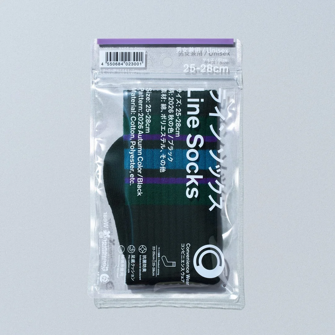ラインソックス 2026秋の色/ブラック