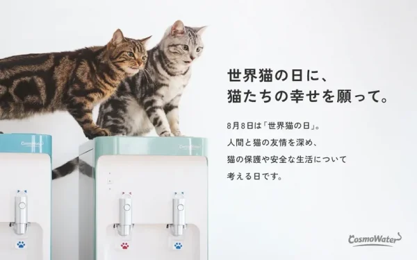 「世界猫の日」にコスモウォーターとフェリシモ「猫部」がキュートなコラボ！猫好きさん必見のキャンペーンを見逃すニャ！