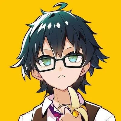 眼鏡をかけたアニメ風の少年、おんりーさんのイラスト