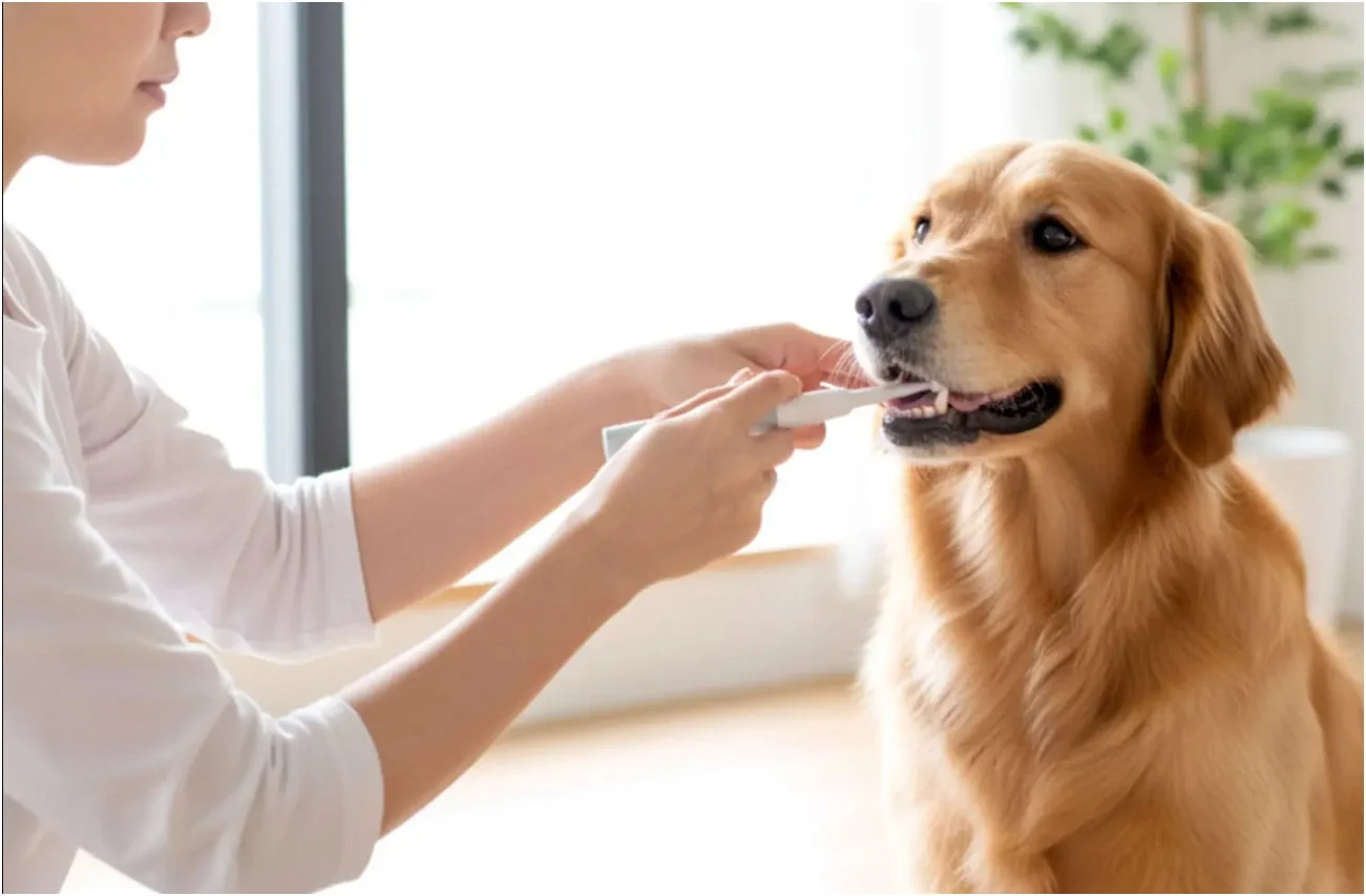 犬の歯磨き