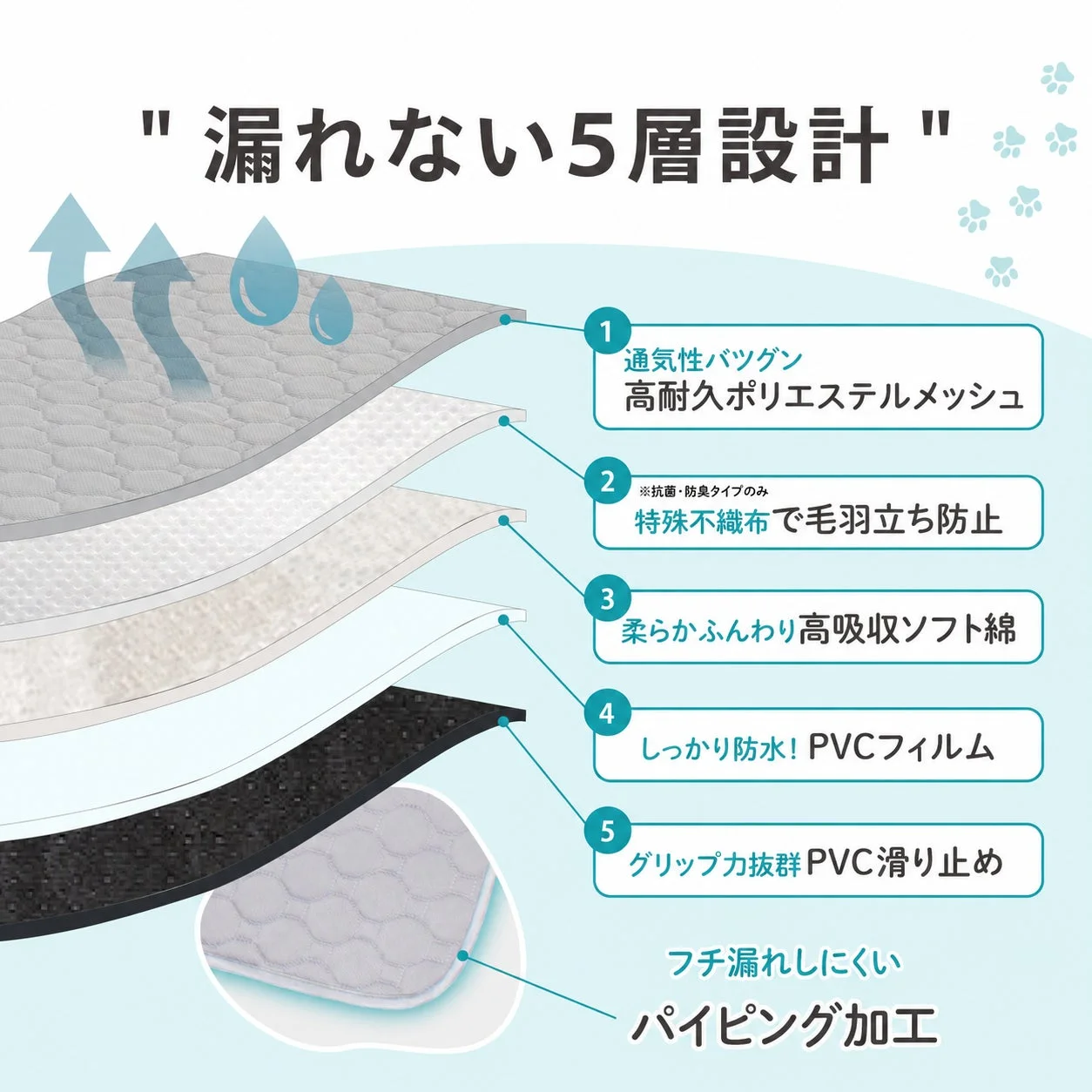 漏れない5層設計