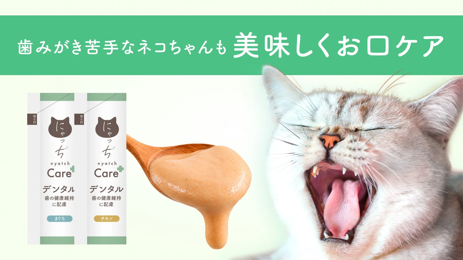 歯みがき苦手なネコちゃんも、美味しくお口ケア