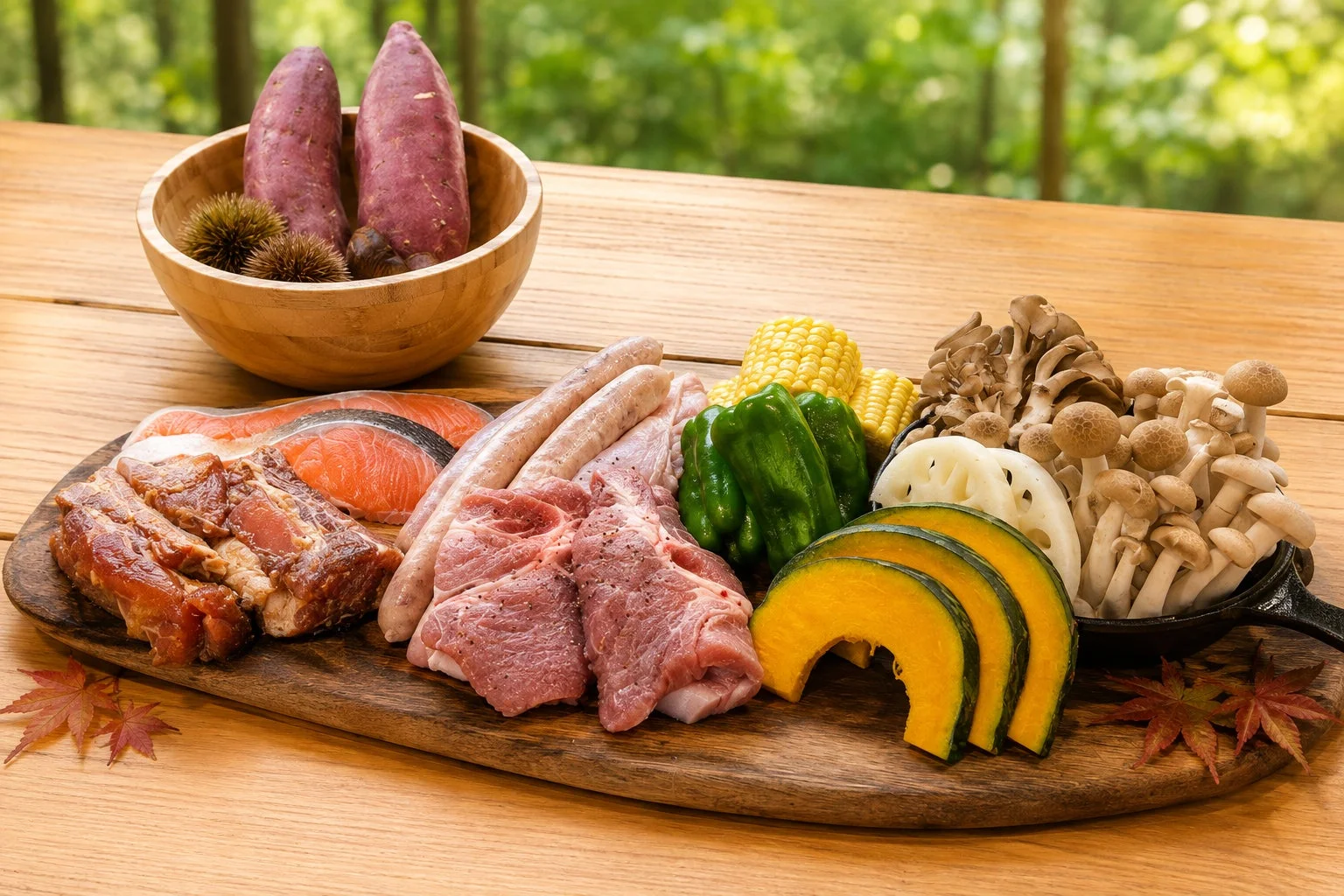 秋のバーベキュー食材