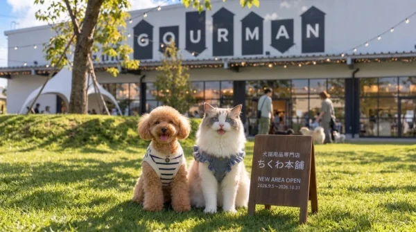 愛犬・愛猫と楽しさ満載！「ちくわ本舗」がWHATAWONに期間限定オープン！